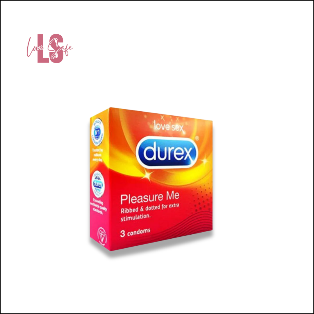 Durex Pleasure Me Ribbed and Dotted Condom Pack of 3