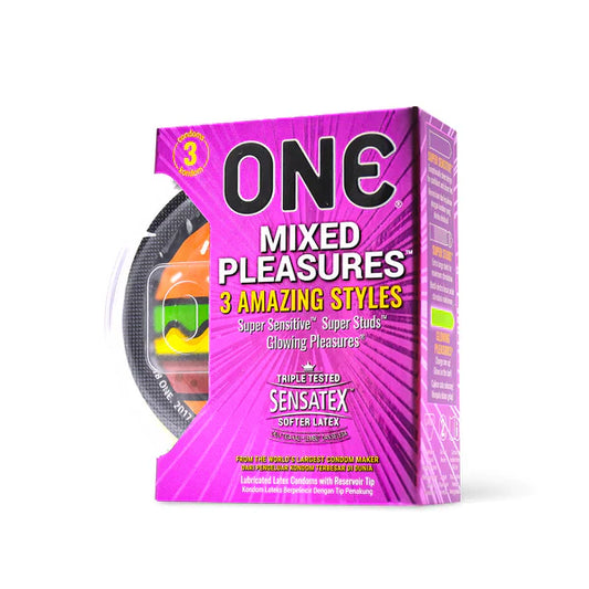One Mixed Pleasures 3 Condoms Pack