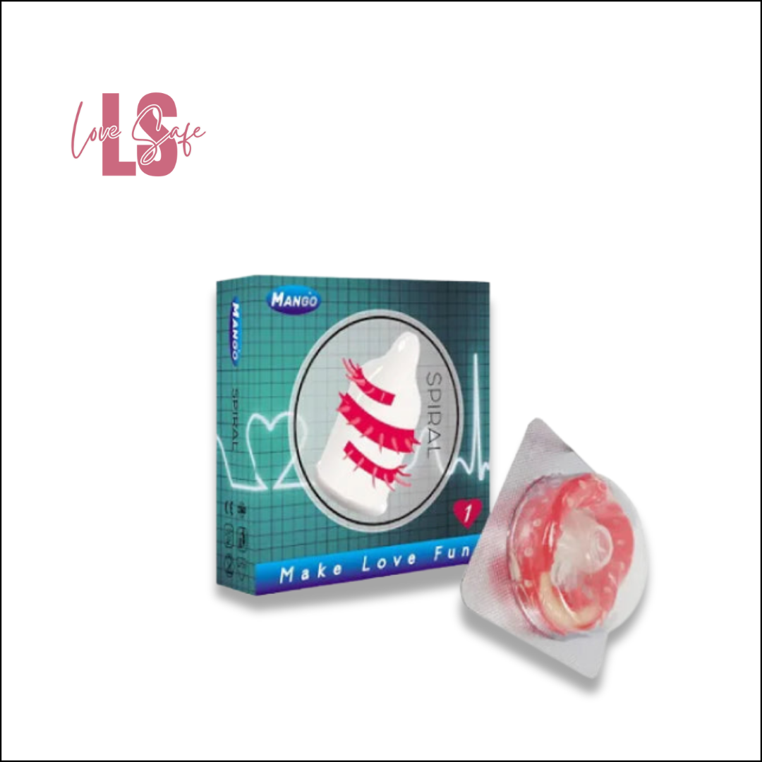 Mango Spiral Imported Condom with Spikes
