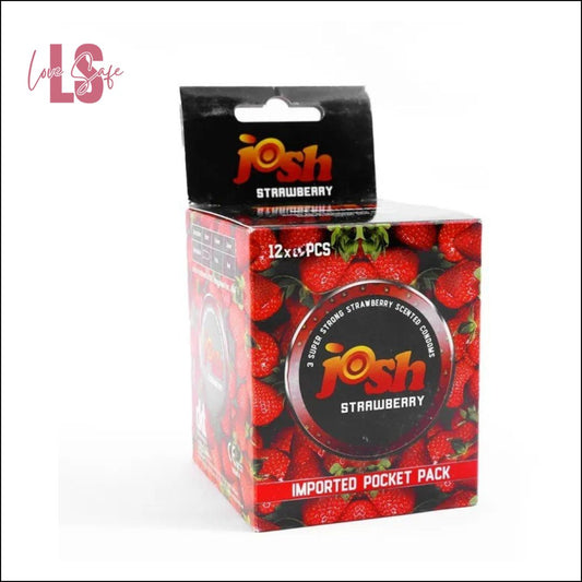 JOSH Strawberry Condoms Pack of 48 Condoms