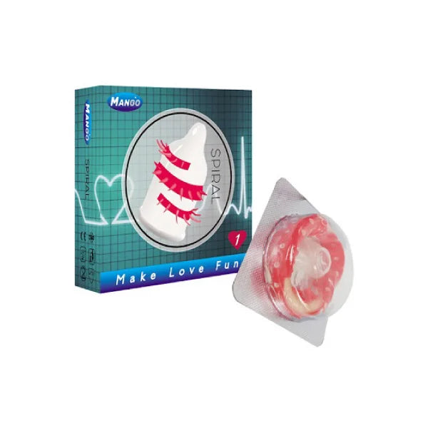 Mango Spiral Imported Condom with Spikes